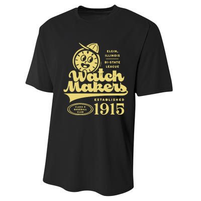 Elgin Watch Makers Illinois Vintage Defunct Baseball Teams Performance Sprint T-Shirt