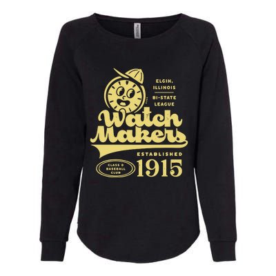 Elgin Watch Makers Illinois Vintage Defunct Baseball Teams Womens California Wash Sweatshirt