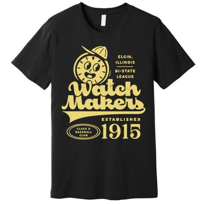 Elgin Watch Makers Illinois Vintage Defunct Baseball Teams Premium T-Shirt