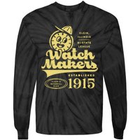 Elgin Watch Makers Illinois Vintage Defunct Baseball Teams Tie-Dye Long Sleeve Shirt