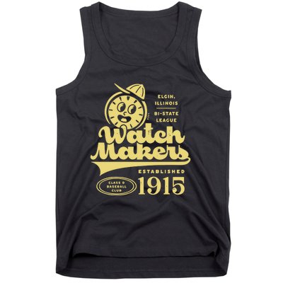 Elgin Watch Makers Illinois Vintage Defunct Baseball Teams Tank Top