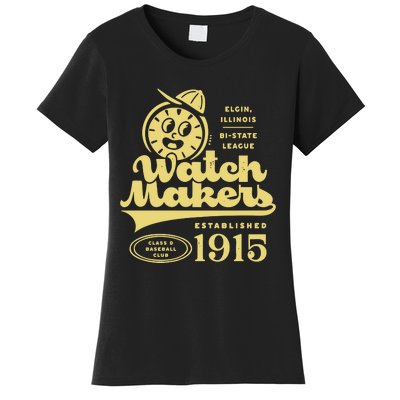 Elgin Watch Makers Illinois Vintage Defunct Baseball Teams Women's T-Shirt