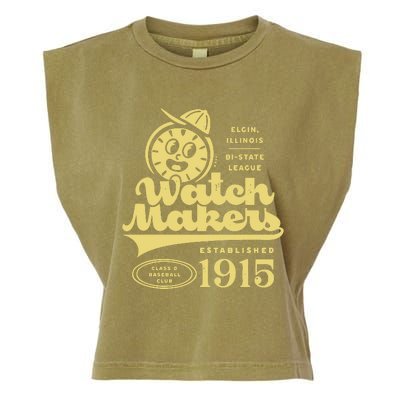 Elgin Watch Makers Illinois Vintage Defunct Baseball Teams Garment-Dyed Women's Muscle Tee