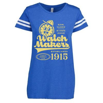 Elgin Watch Makers Illinois Vintage Defunct Baseball Teams Enza Ladies Jersey Football T-Shirt