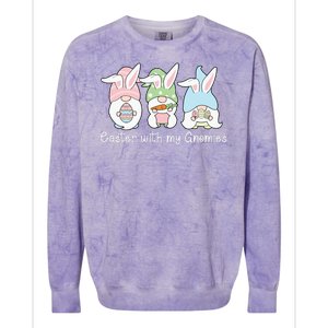 Easter With My Gnomies Cute Spring Colorblast Crewneck Sweatshirt