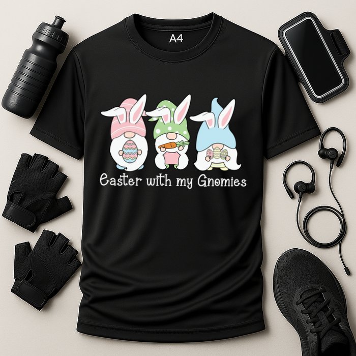Easter With My Gnomies Cute Spring Cooling Performance Crew T-Shirt