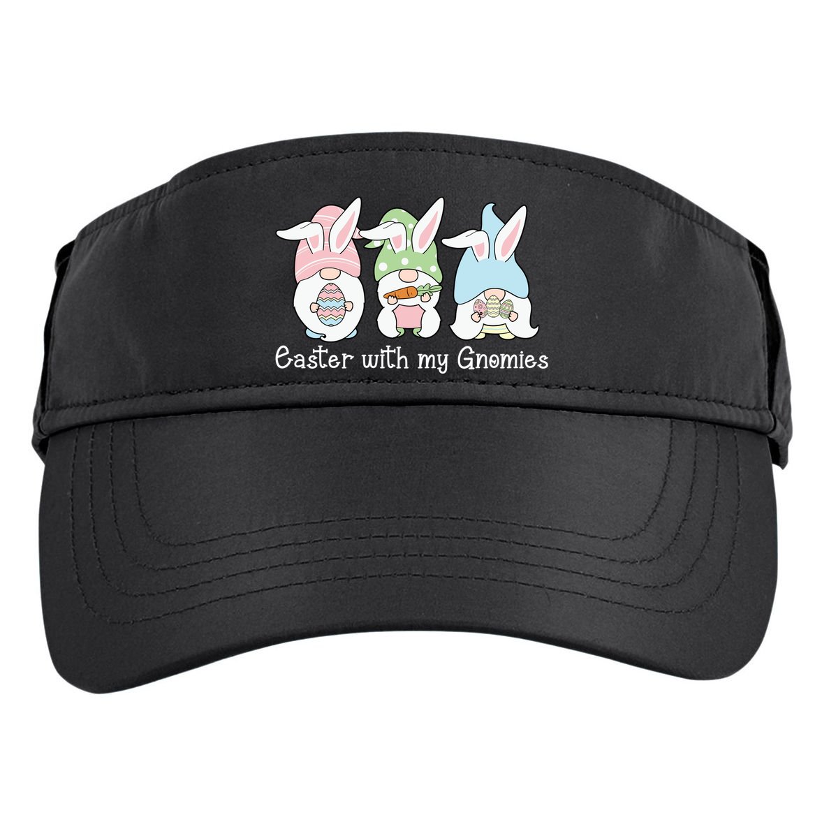 Easter With My Gnomies Cute Spring Adult Drive Performance Visor