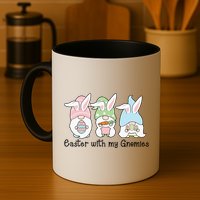 Easter With My Gnomies Cute Spring Mug