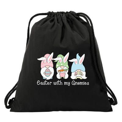 Easter With My Gnomies Cute Spring Drawstring Bag
