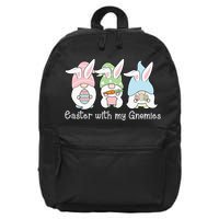 Easter With My Gnomies Cute Spring 16 in Basic Backpack