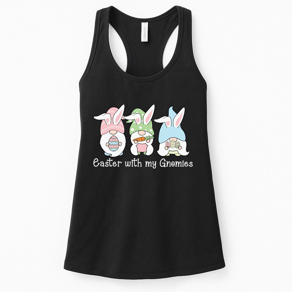 Easter With My Gnomies Cute Spring Womens Tank Top