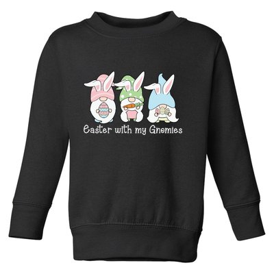Easter With My Gnomies Cute Spring Toddler Sweatshirt