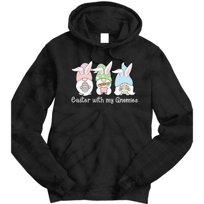 Easter With My Gnomies Cute Spring Tie Dye Hoodie