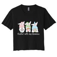 Easter With My Gnomies Cute Spring Women's Crop Top Tee
