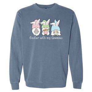 Easter With My Gnomies Cute Spring Garment-Dyed Sweatshirt