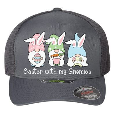 Easter With My Gnomies Cute Spring Flexfit Unipanel Trucker Cap