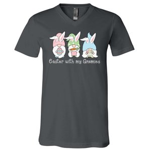 Easter With My Gnomies Cute Spring V-Neck T-Shirt