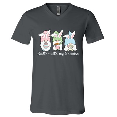 Easter With My Gnomies Cute Spring V-Neck T-Shirt