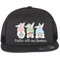 Easter With My Gnomies Cute Spring Flat Bill Trucker Hat