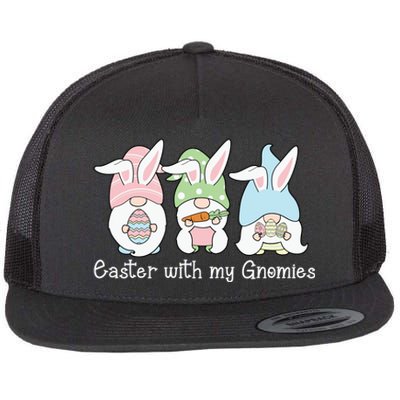 Easter With My Gnomies Cute Spring Flat Bill Trucker Hat