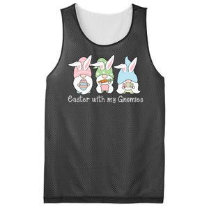 Easter With My Gnomies Cute Spring Mesh Reversible Basketball Jersey Tank