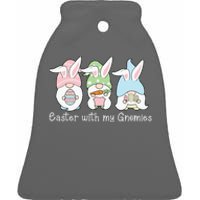 Easter With My Gnomies Cute Spring Ceramic Bell Ornament