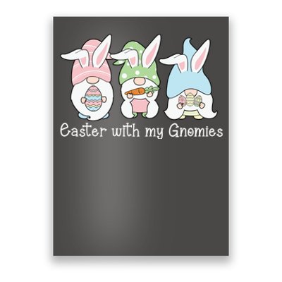 Easter With My Gnomies Cute Spring Poster