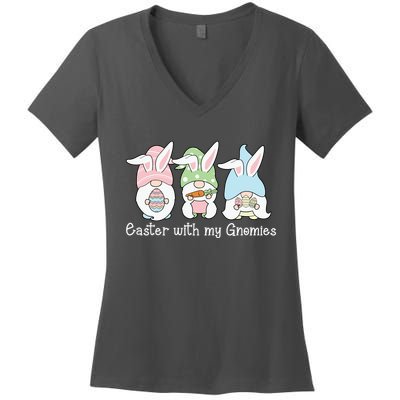 Easter With My Gnomies Cute Spring Women's V-Neck T-Shirt