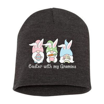Easter With My Gnomies Cute Spring Short Acrylic Beanie