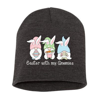 Easter With My Gnomies Cute Spring Short Acrylic Beanie