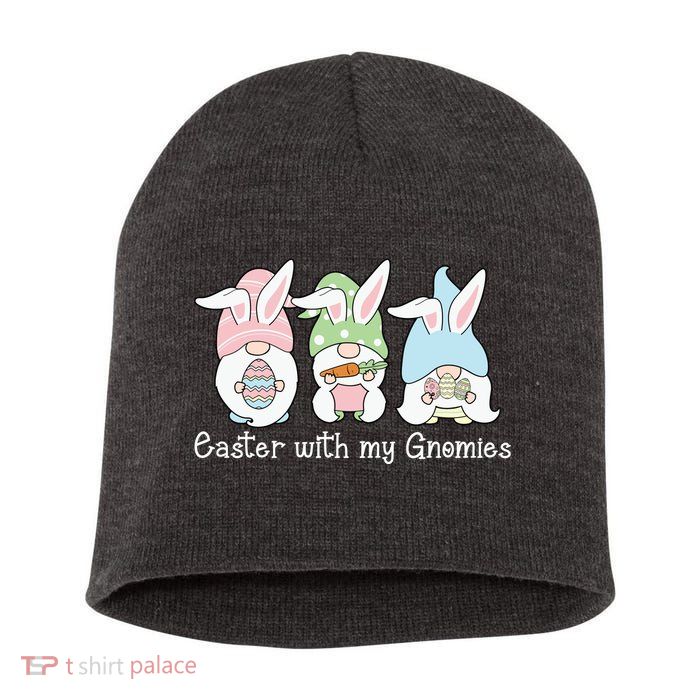 Easter With My Gnomies Cute Spring Short Acrylic Beanie