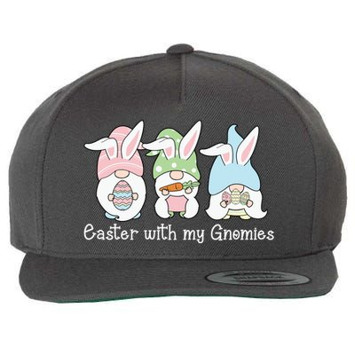 Easter With My Gnomies Cute Spring Wool Snapback Cap
