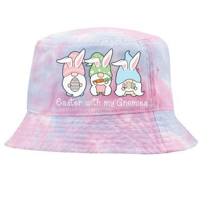 Easter With My Gnomies Cute Spring Tie-Dyed Bucket Hat