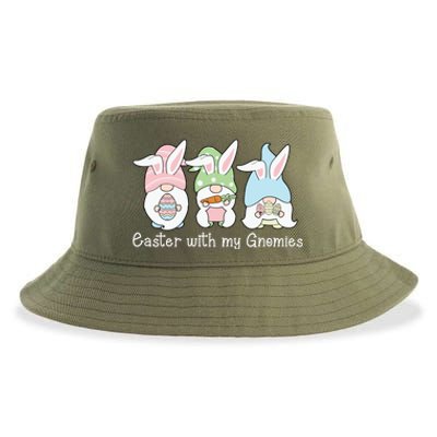 Easter With My Gnomies Cute Spring Sustainable Bucket Hat