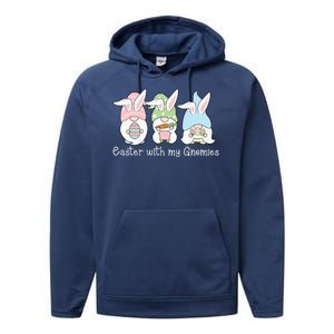 Easter With My Gnomies Cute Spring Performance Fleece Hoodie