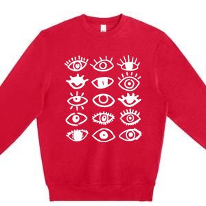 Eyes With Mood Emotion Eye Premium Crewneck Sweatshirt