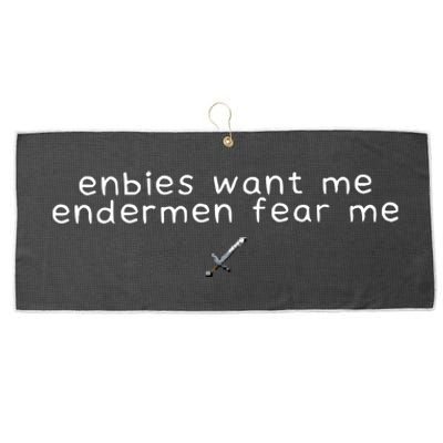 Enbies Want Me Endermen Fear Me Large Microfiber Waffle Golf Towel