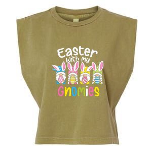 Easter With My Gnomies Squad Easter Day Gift Garment-Dyed Women's Muscle Tee