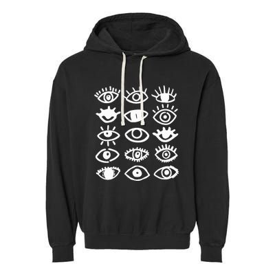 Eyes With Mood Emotion Eye Garment-Dyed Fleece Hoodie