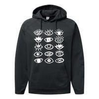 Eyes With Mood Emotion Eye Performance Fleece Hoodie