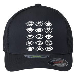 Eyes With Mood Emotion Eye Flexfit Unipanel Trucker Cap