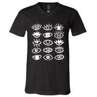 Eyes With Mood Emotion Eye V-Neck T-Shirt