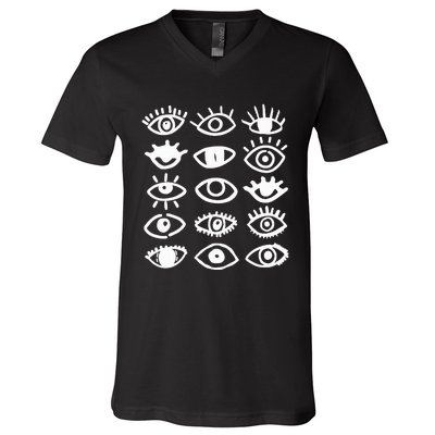 Eyes With Mood Emotion Eye V-Neck T-Shirt