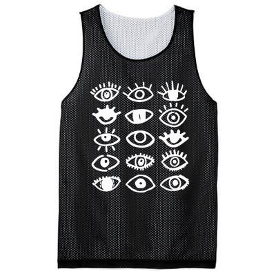 Eyes With Mood Emotion Eye Mesh Reversible Basketball Jersey Tank