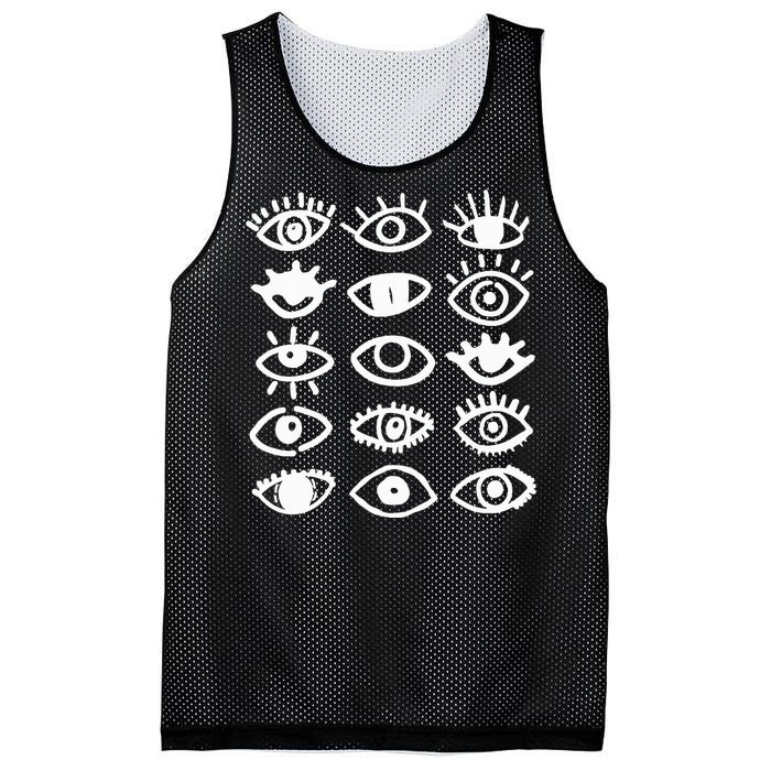 Eyes With Mood Emotion Eye Mesh Reversible Basketball Jersey Tank