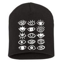 Eyes With Mood Emotion Eye Short Acrylic Beanie