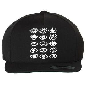 Eyes With Mood Emotion Eye Wool Snapback Cap