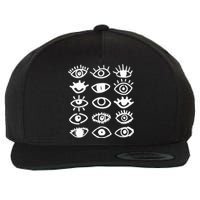 Eyes With Mood Emotion Eye Wool Snapback Cap