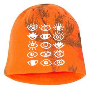 Eyes With Mood Emotion Eye Kati - Camo Knit Beanie