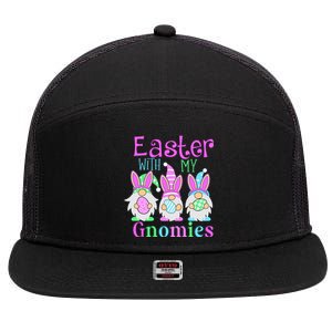 Easter With My Gnomies 7 Panel Mesh Trucker Snapback Hat